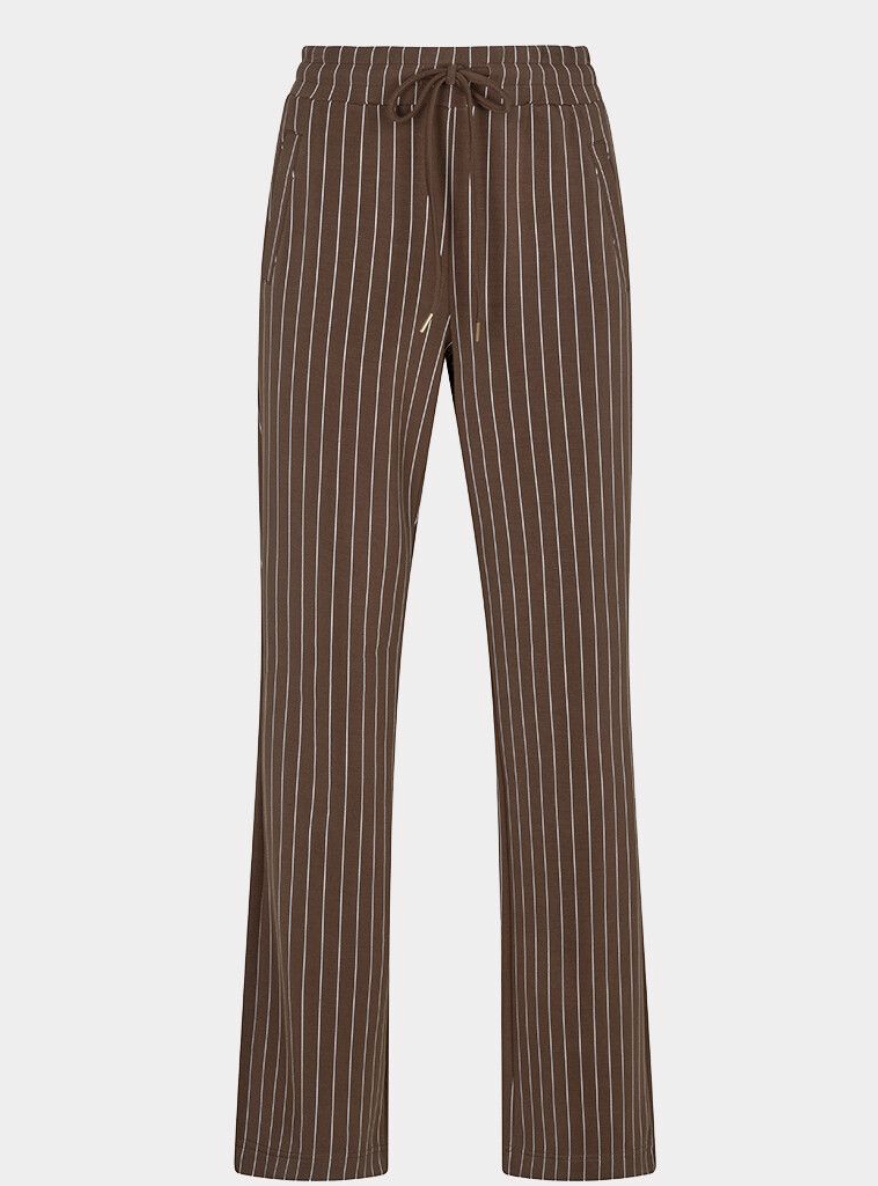 Evie Brown Striped Trouser