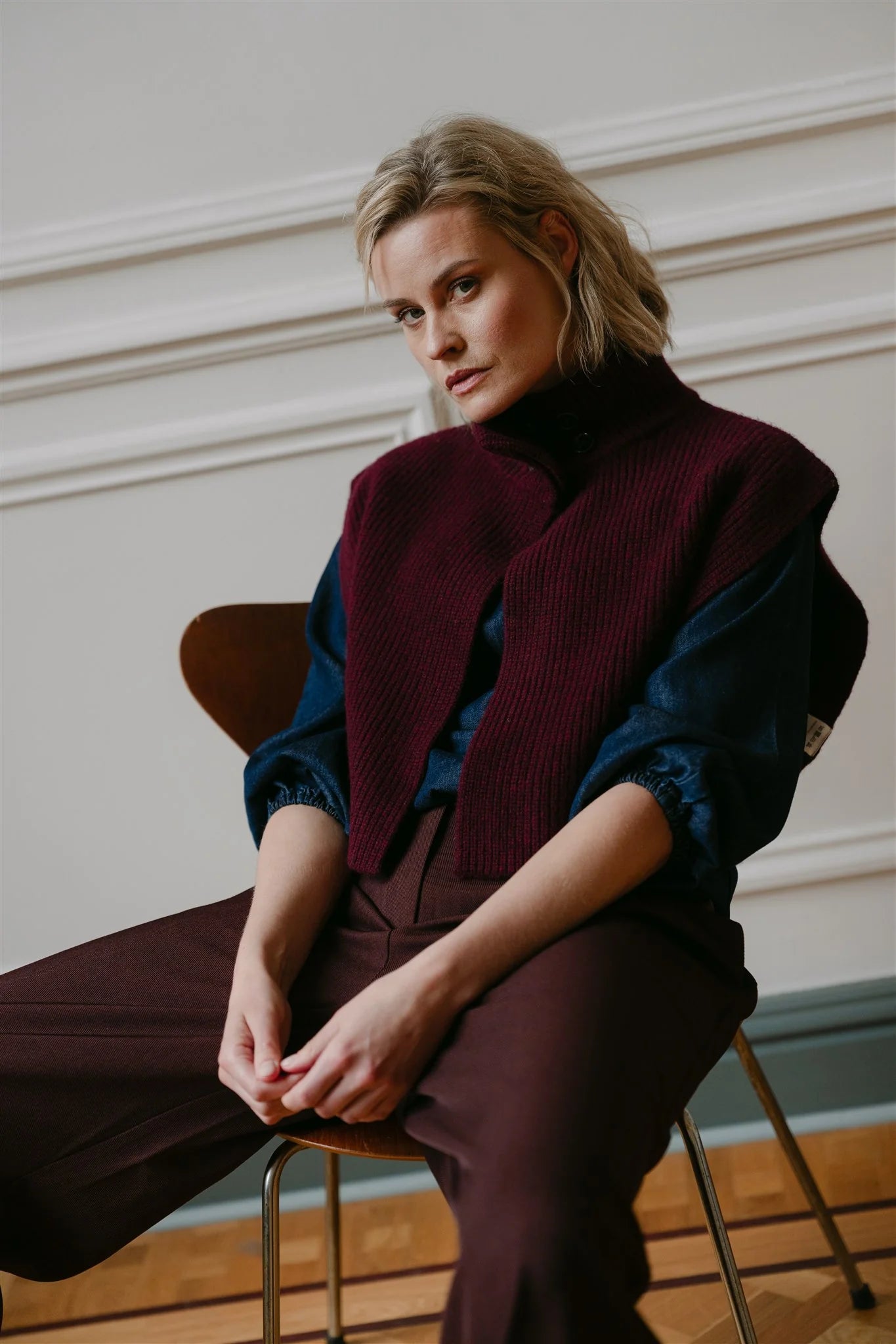 Jesper Dark Denim Blouse