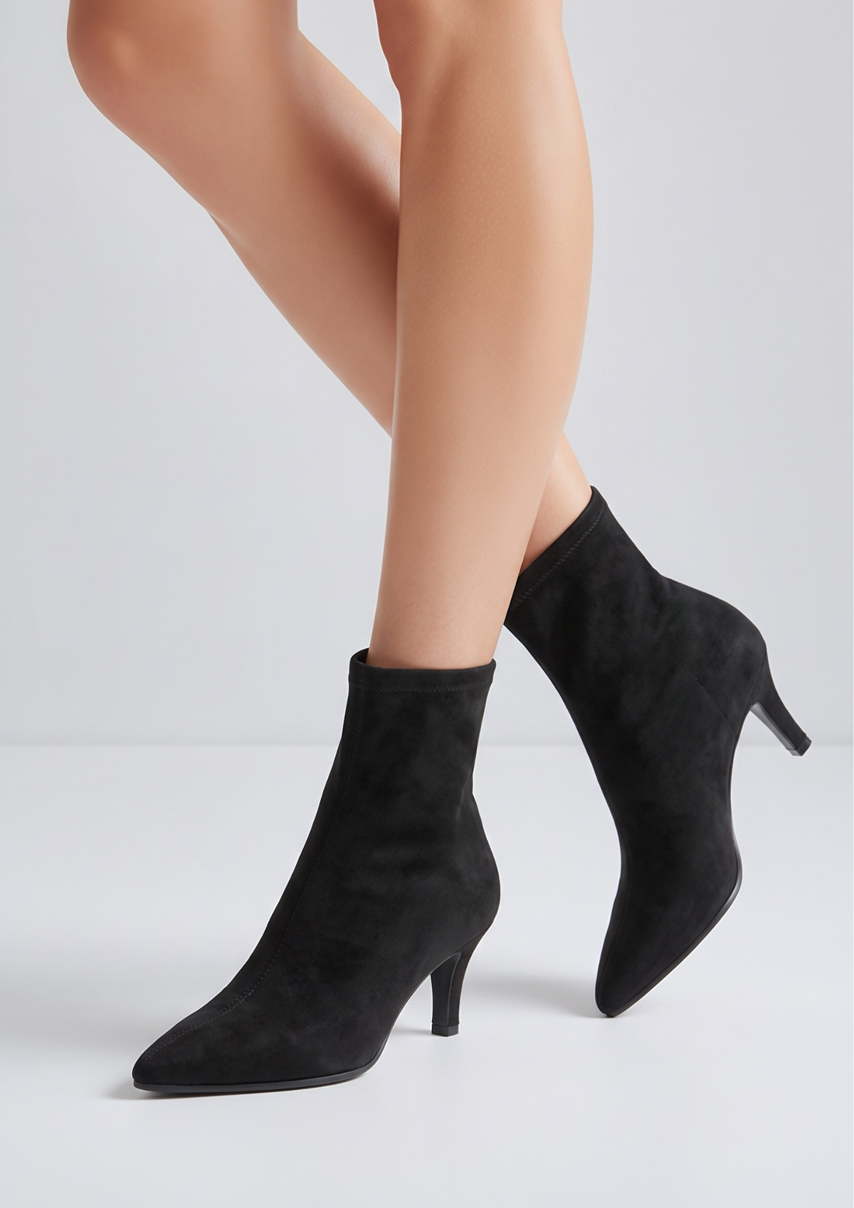 Lodi Onora Black Suede Ankle Boots