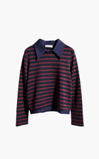 Washington Navy/Burgundy Striped Sweater