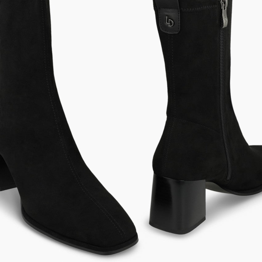 Lodi Heka Black Suede Ankle Boots