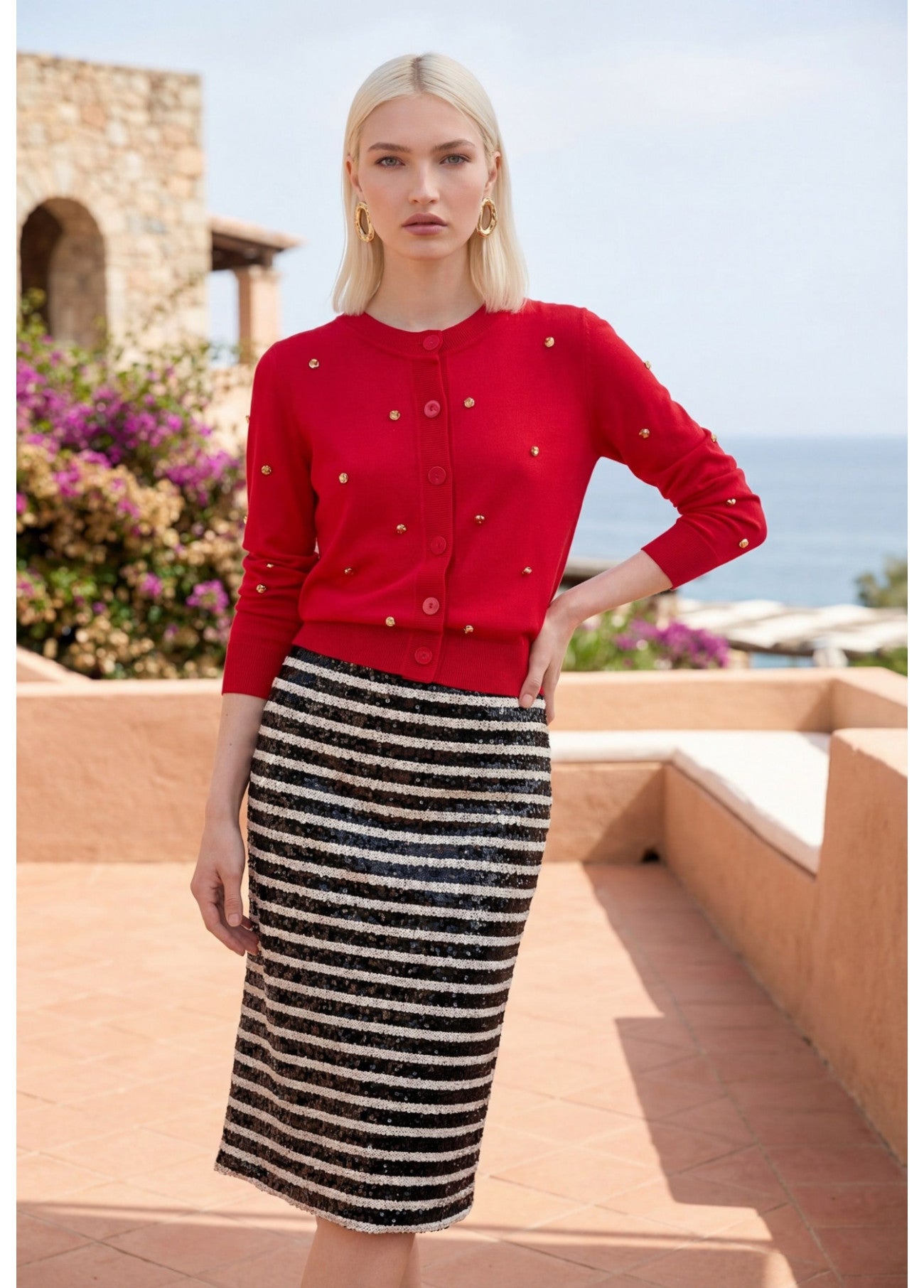 Kaia Red Cardigan