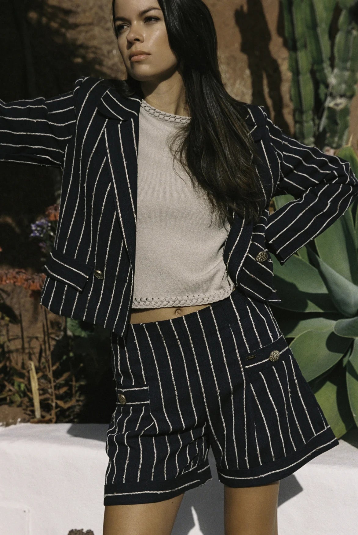 Dune Stripe Navy Short