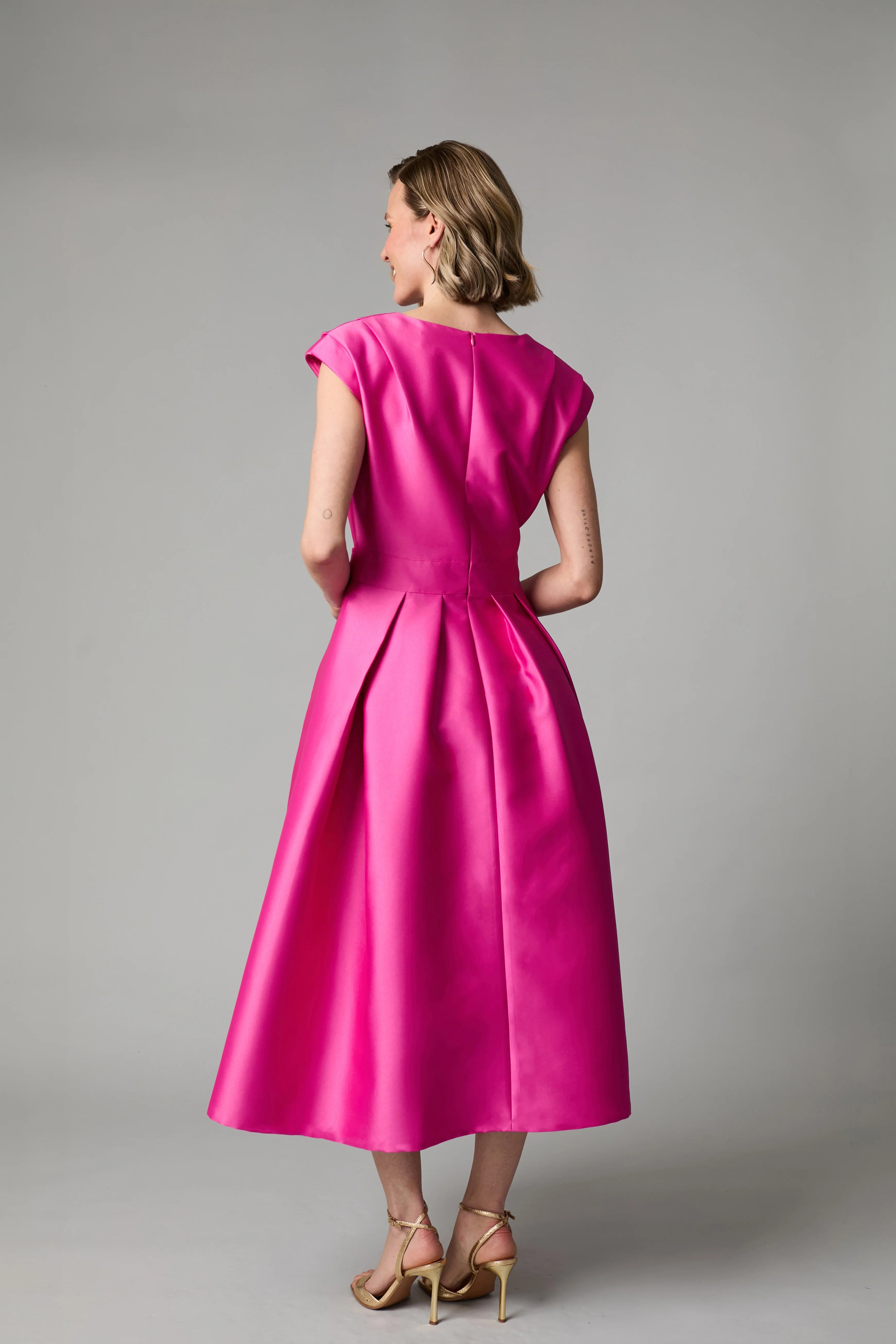 Grace Pink Pleated Dress