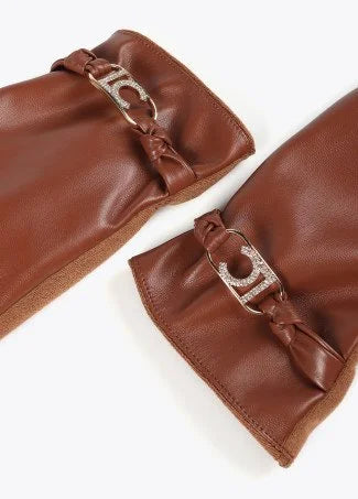 Lola Casa  Ava Brown Logo Glove