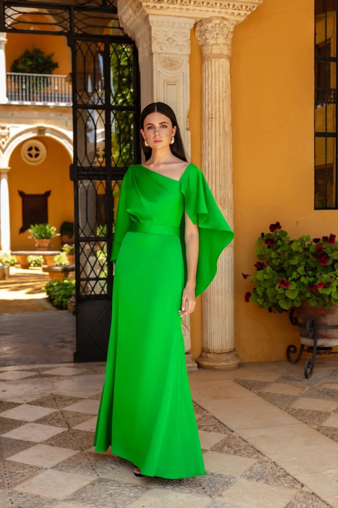 Grace Green Full Length Dress