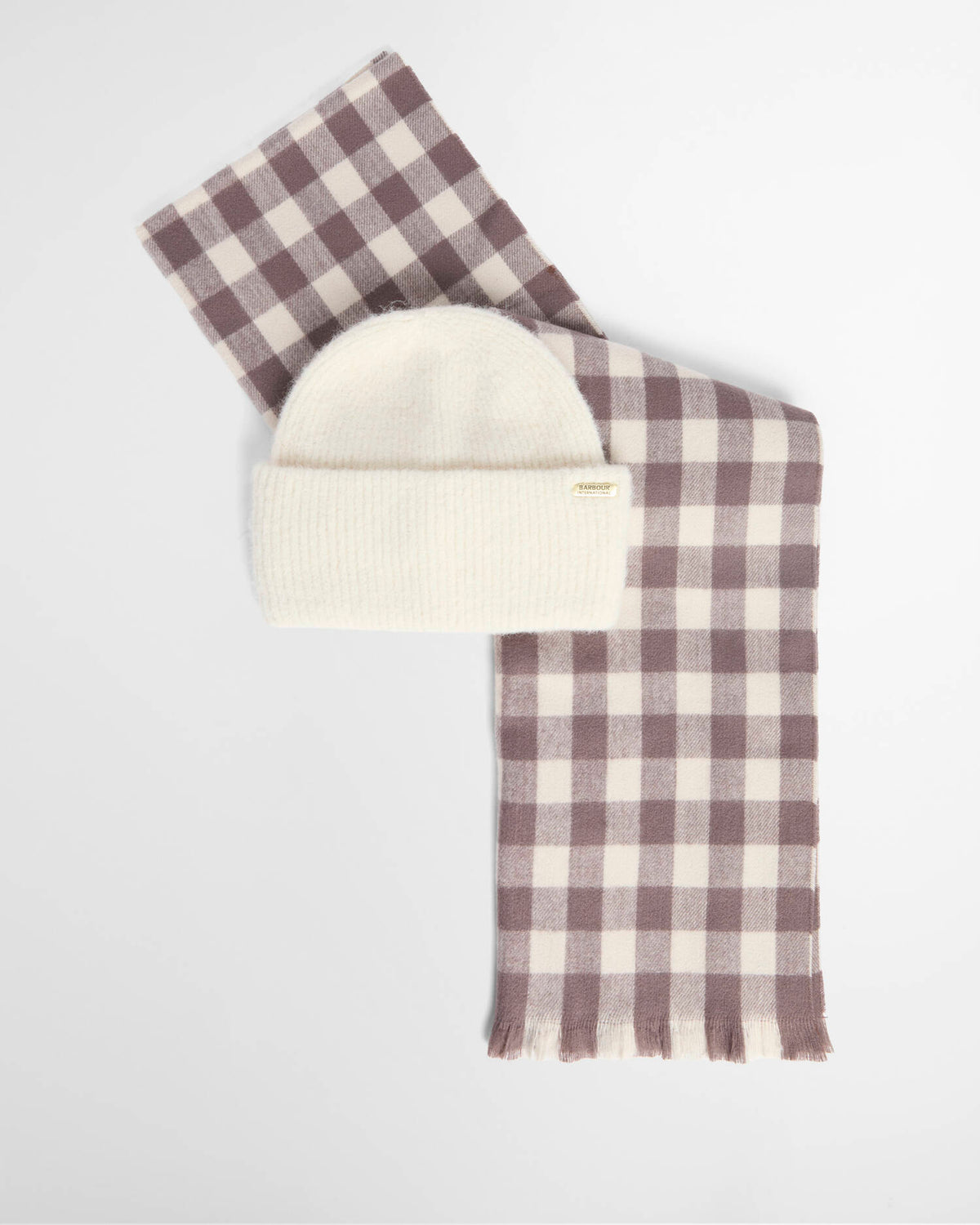 Kemora Truffle Beanie and Scarf Gift Set