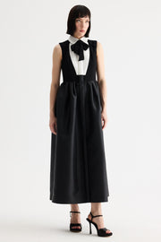Aria Black Dress With Tie Neck Detail