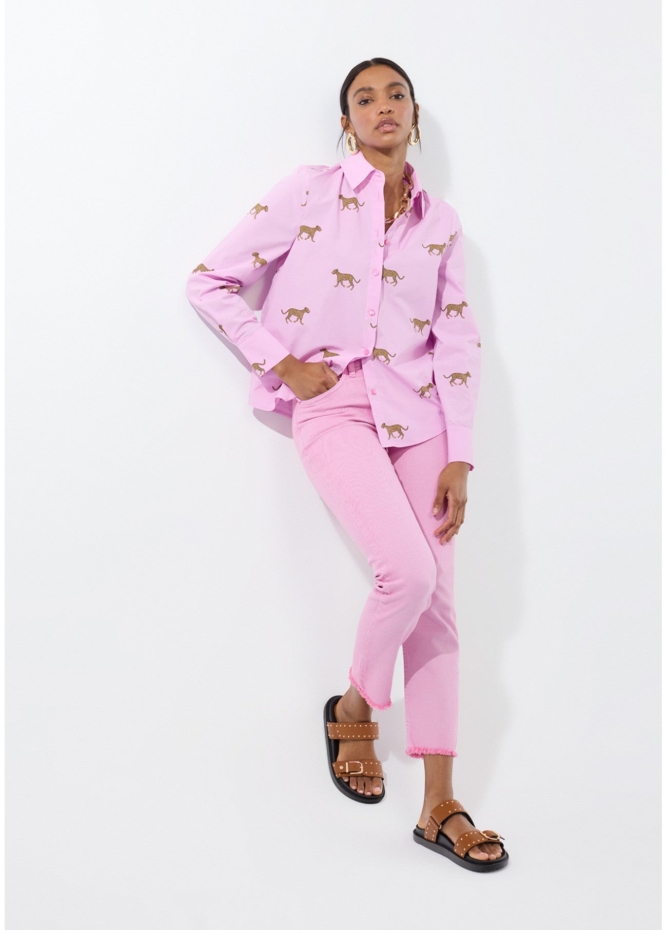 Daphne Pink Leopard Shirt