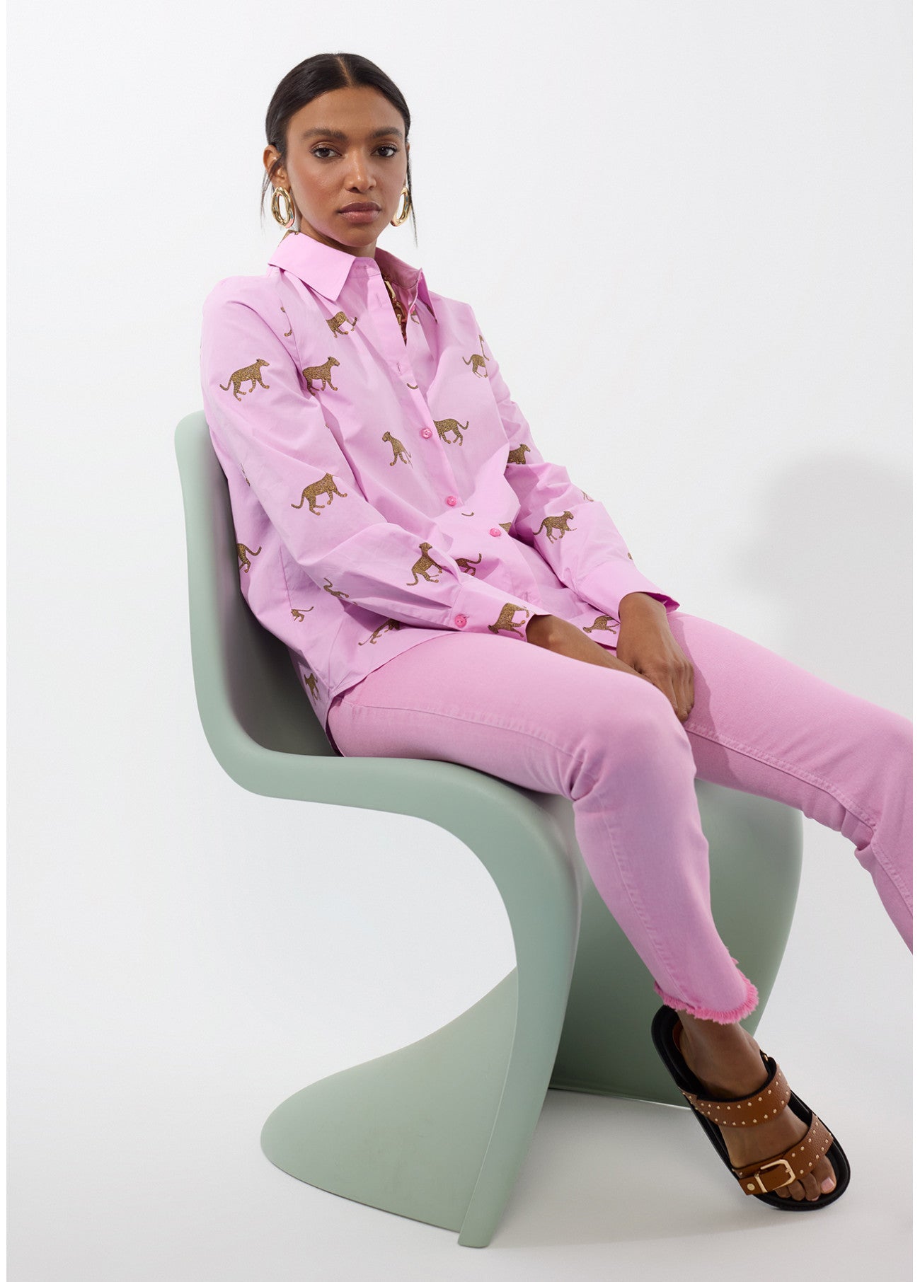 Daphne Pink Leopard Shirt