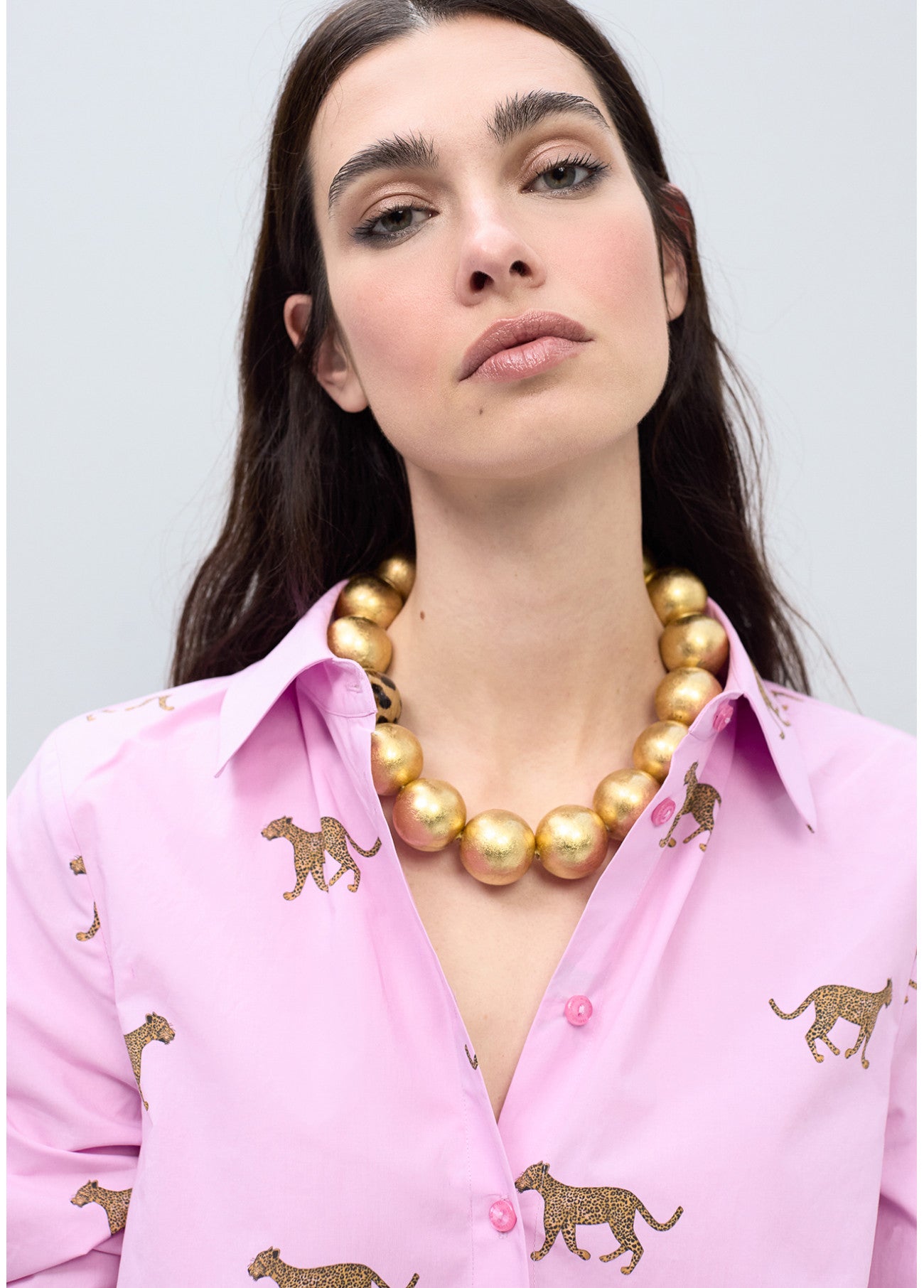 Daphne Pink Leopard Shirt