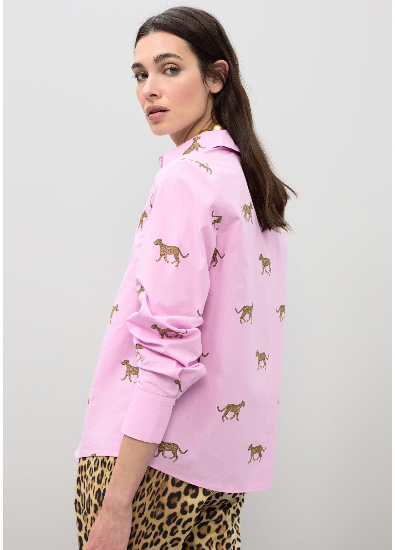 Daphne Pink Leopard Shirt