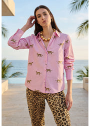 Daphne Pink Leopard Shirt