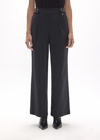 Cleo Black Wide-Leg Trouser