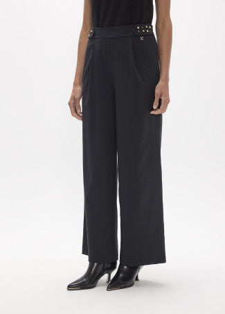 Cleo Black Wide-Leg Trouser