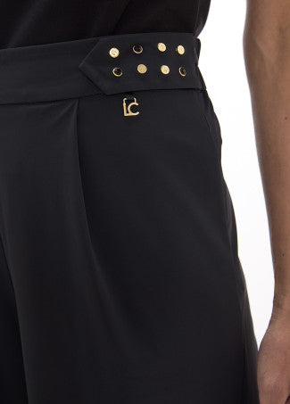 Cleo Black Wide-Leg Trouser