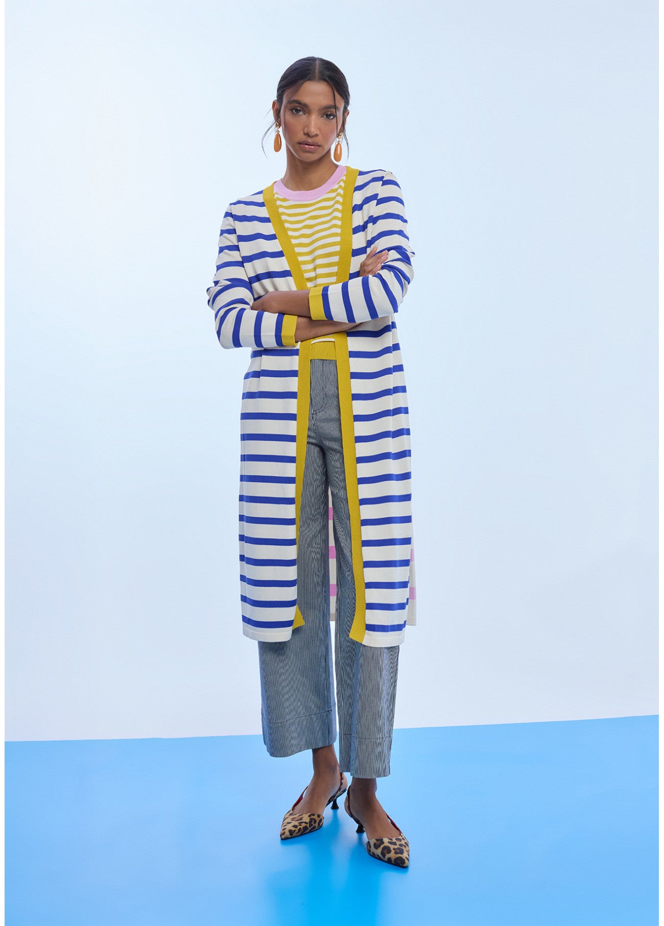 Holly Long Striped Cardigan
