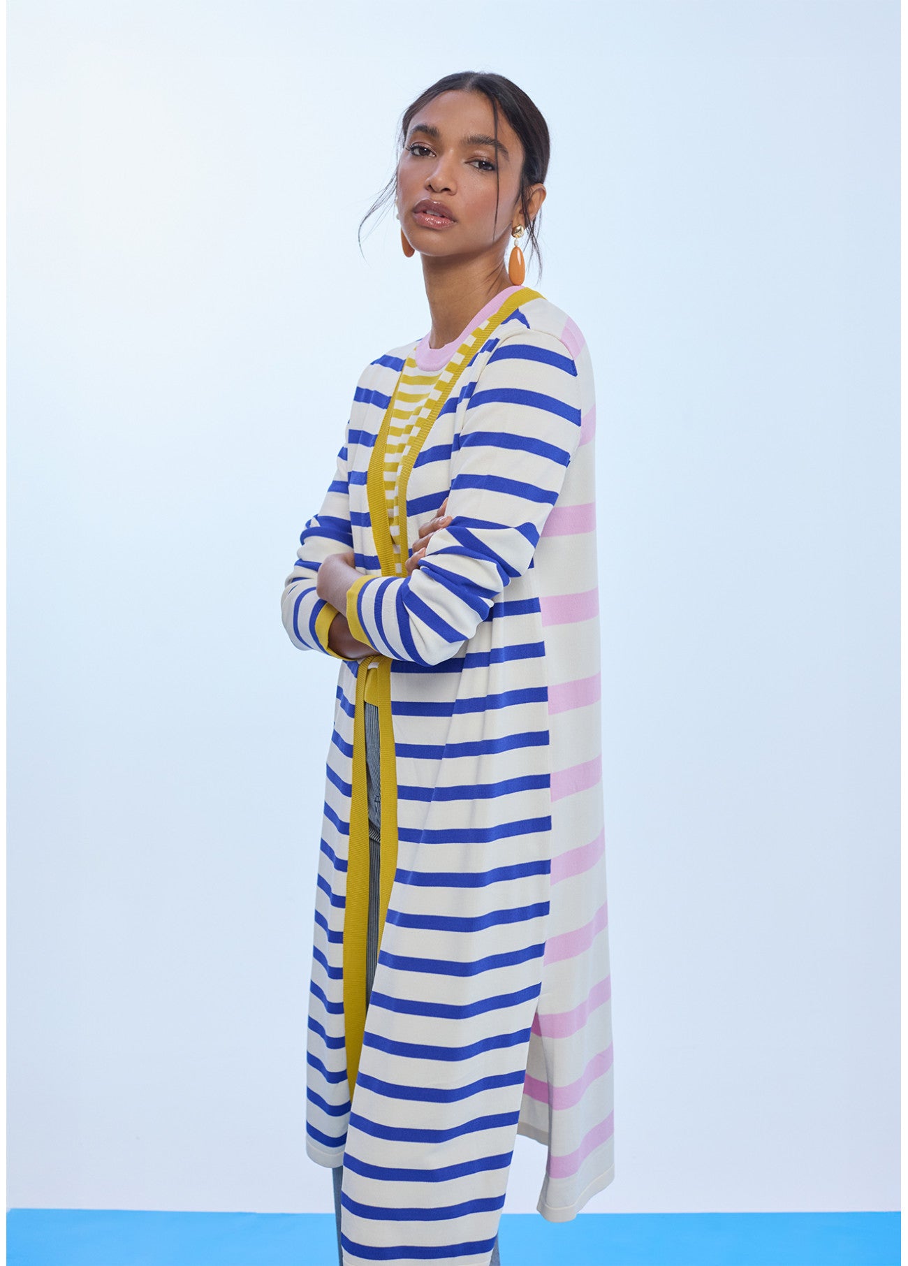 Holly Long Striped Cardigan