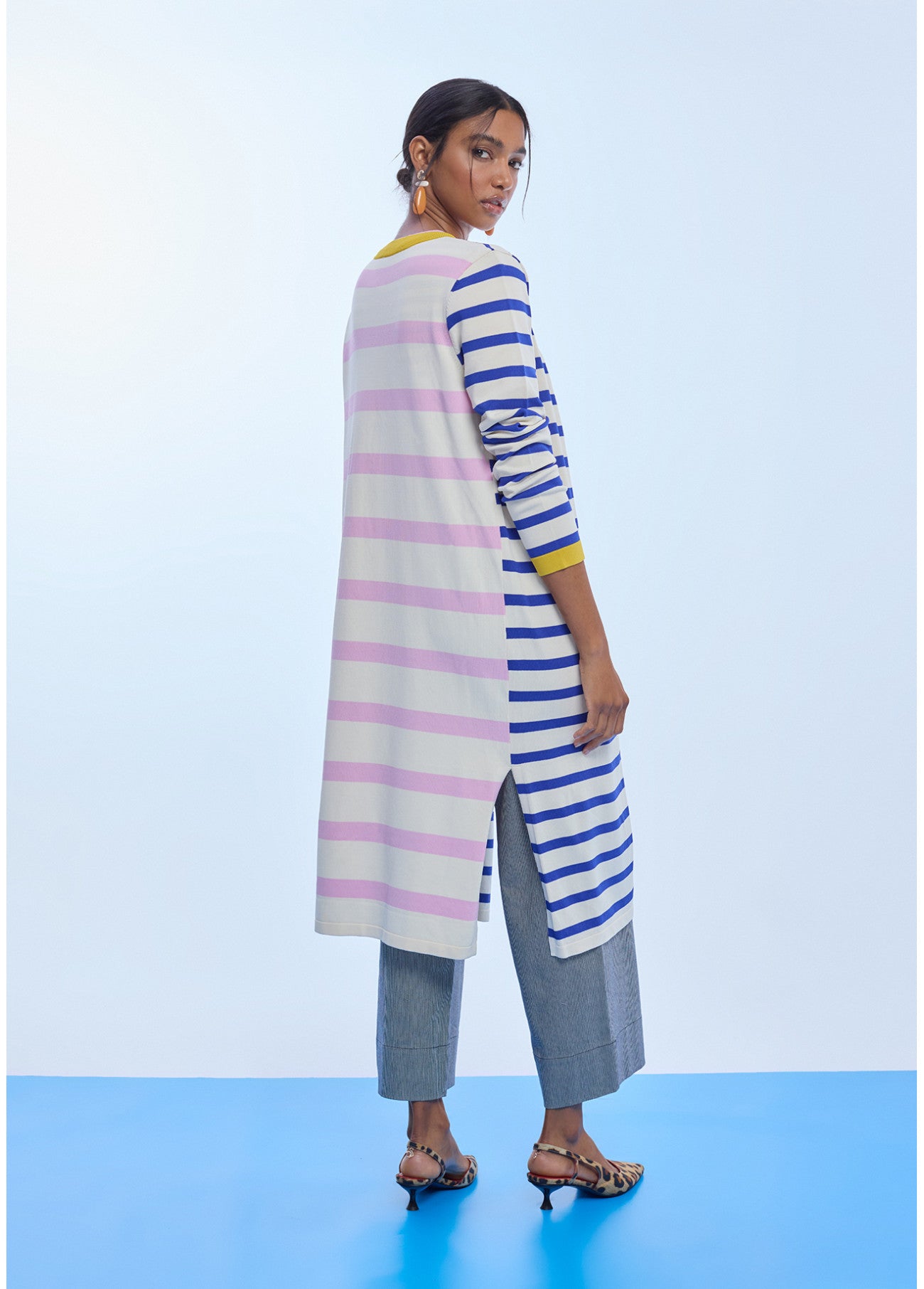 Holly Long Striped Cardigan