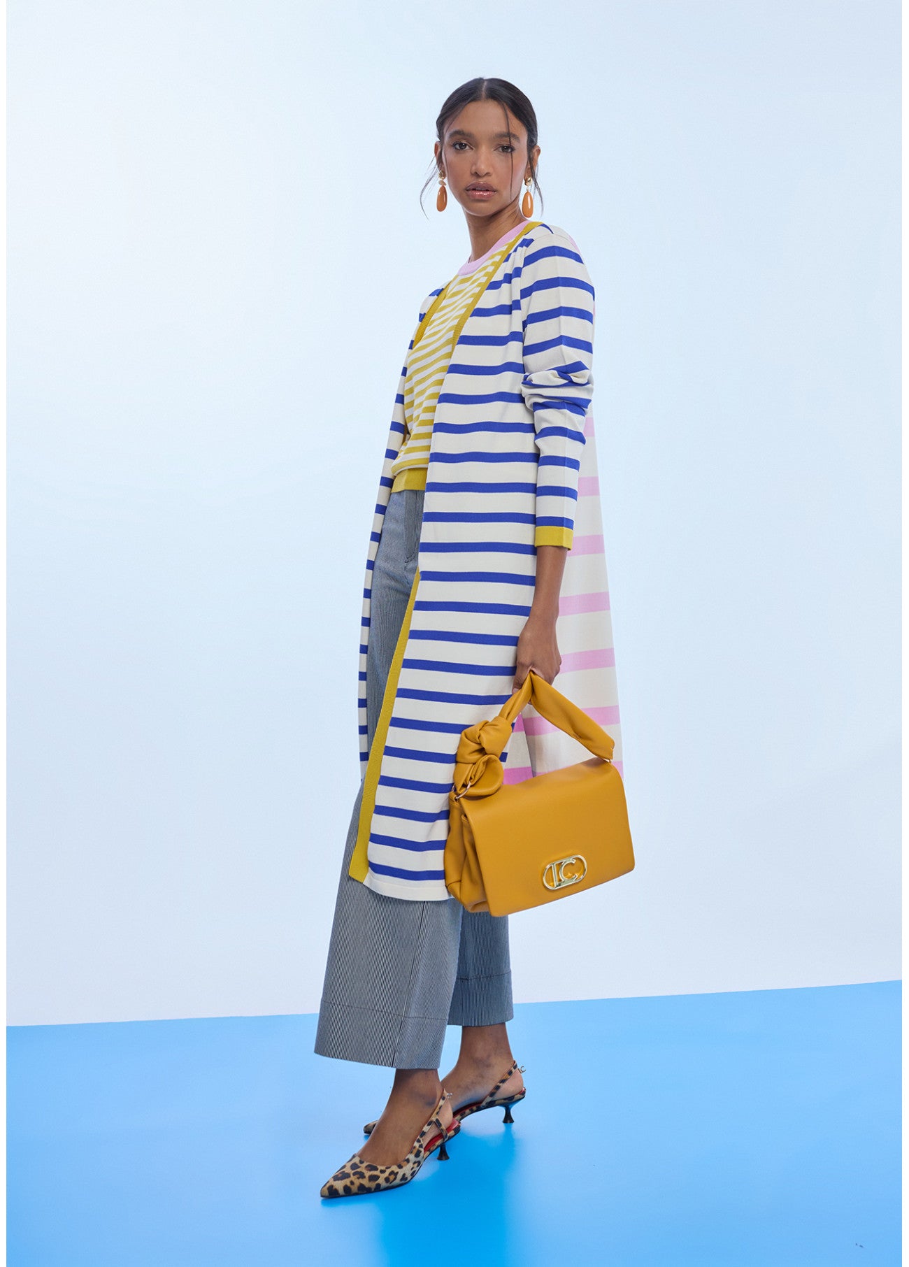 Holly Long Striped Cardigan