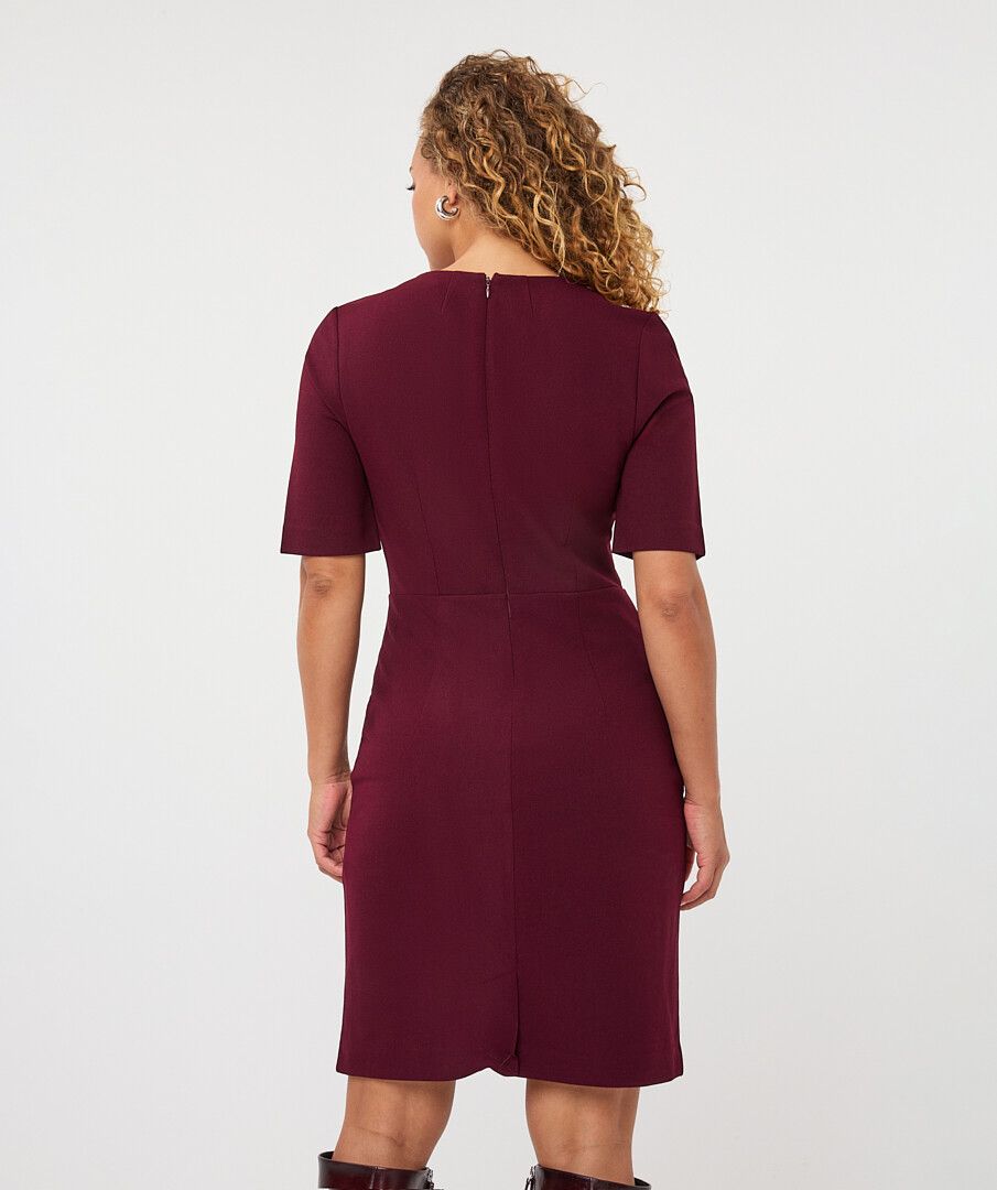 Mandy Merlot Midi Dress