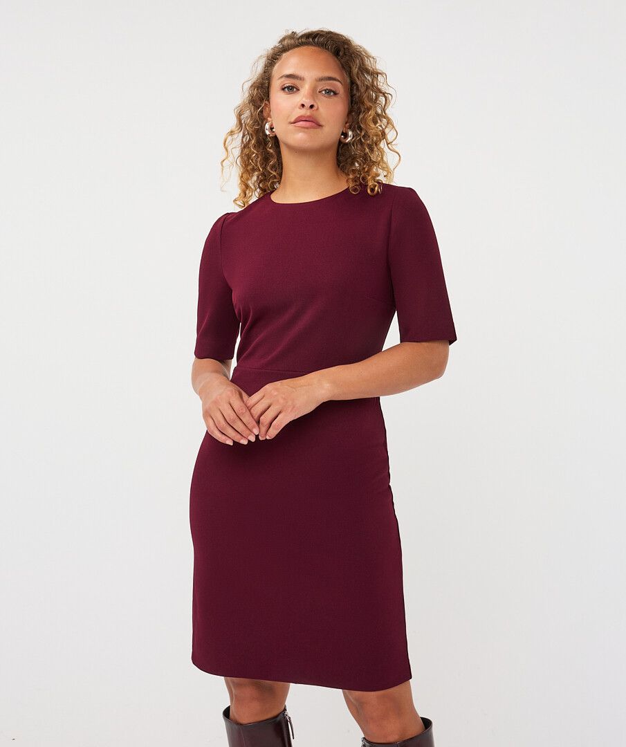 Mandy Merlot Midi Dress