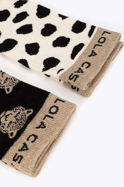 Dune Animal/Spot Printed Sock Pair