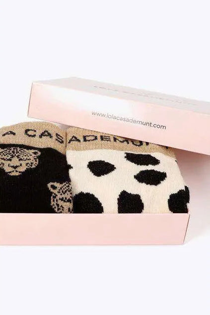 Dune Animal/Spot Printed Sock Pair