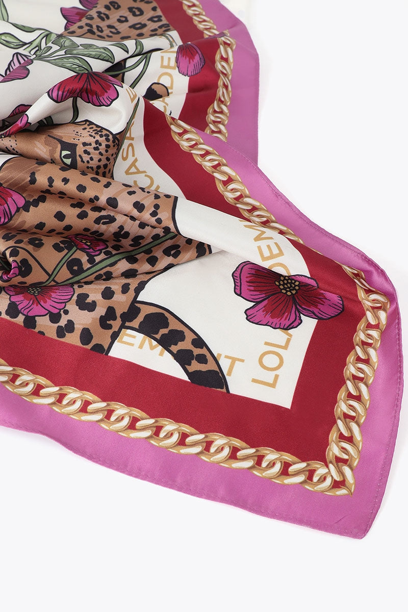 Rosie Tigers and Flowers Scarf