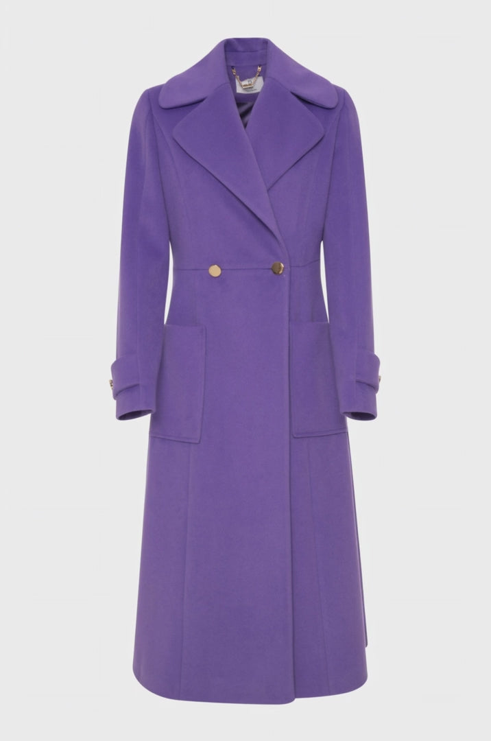 Load video: Iris Deep Lavender Coat