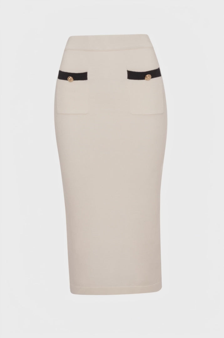 Load video: Victoria Knit Cream with Charcoal Trim Co-ord