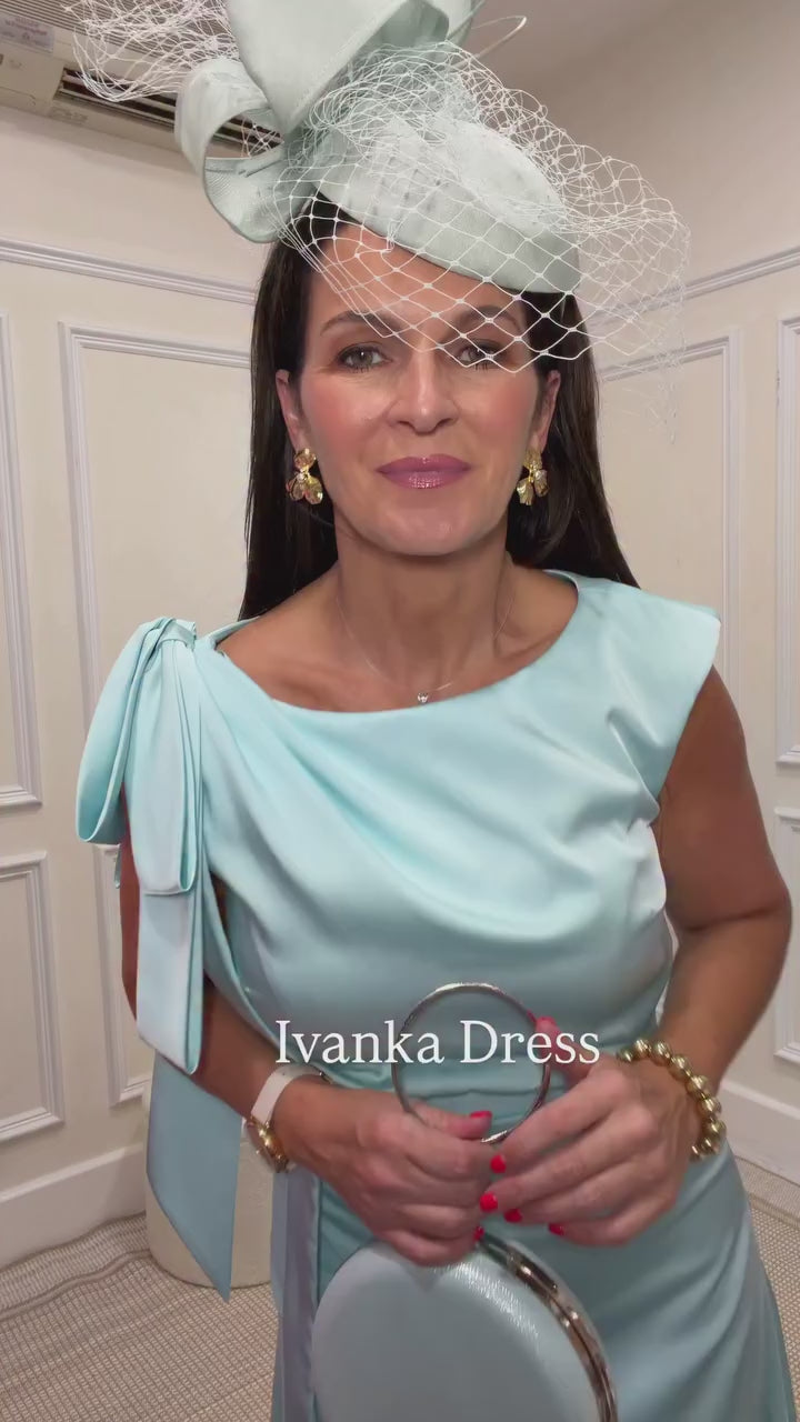 Load video: Ivanka Aqua Blue Dress