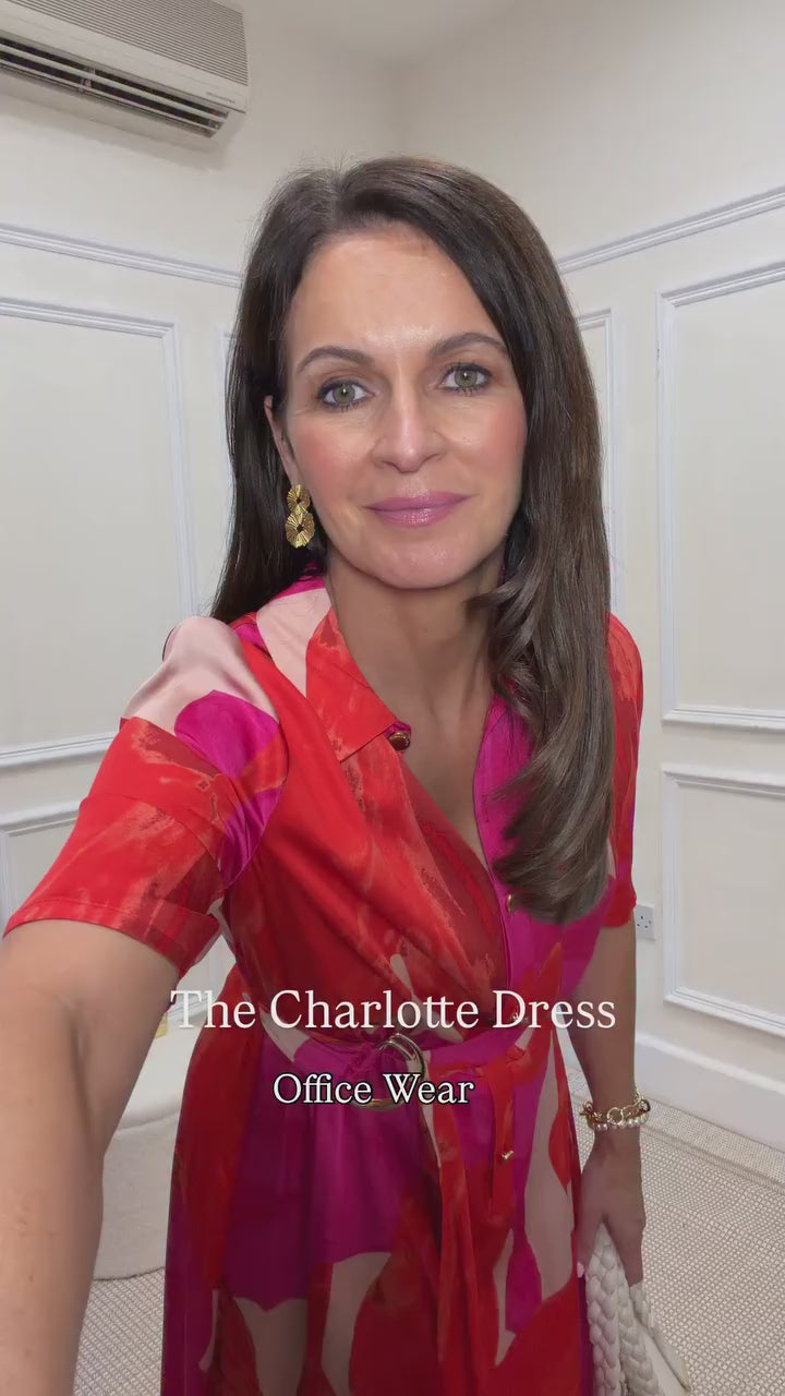 Load video: Charlotte Button Shirt Dress