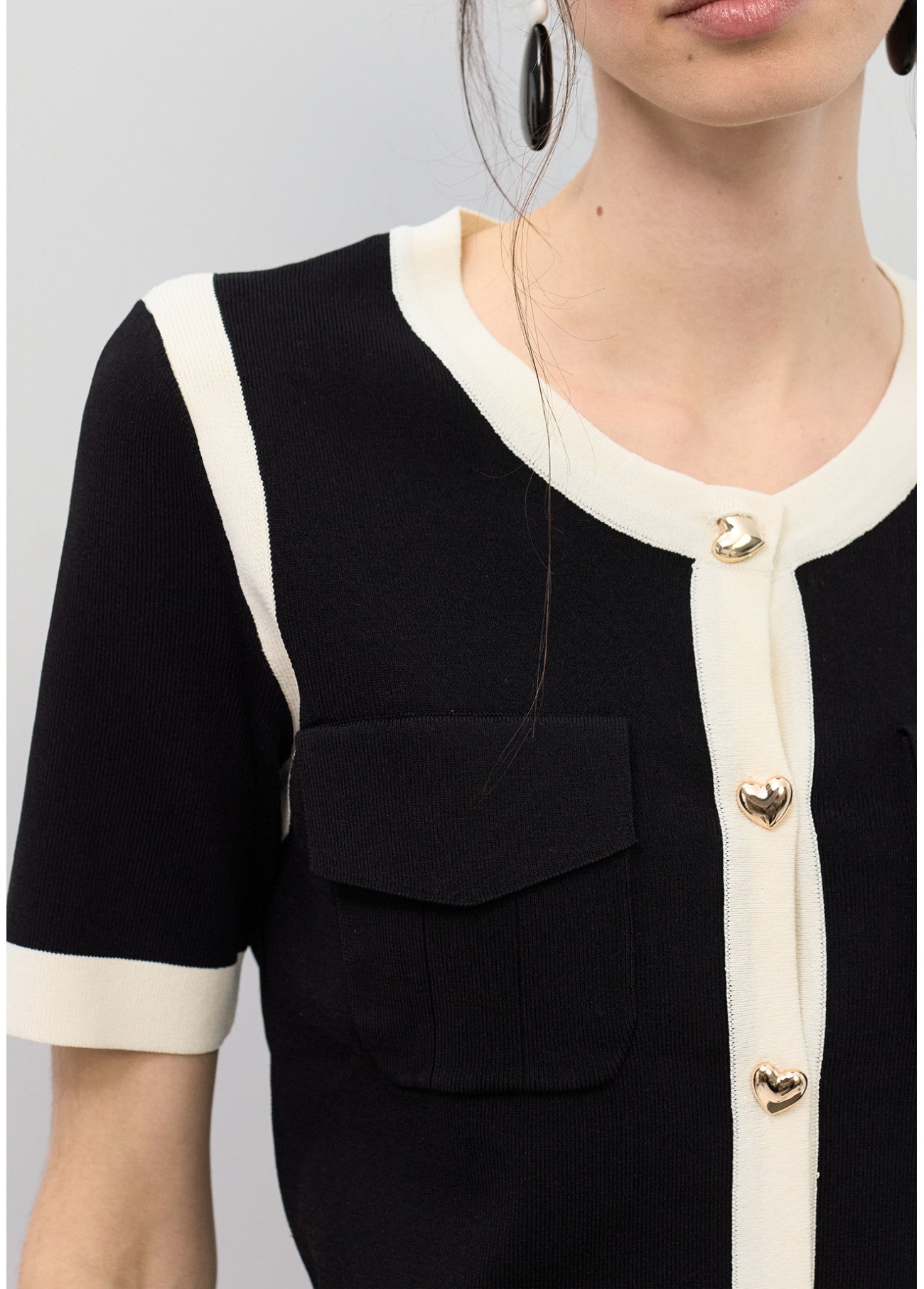 Liv Black Cardigan Top