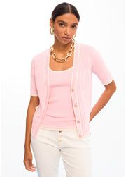 Cathy Pink Cardigan Top