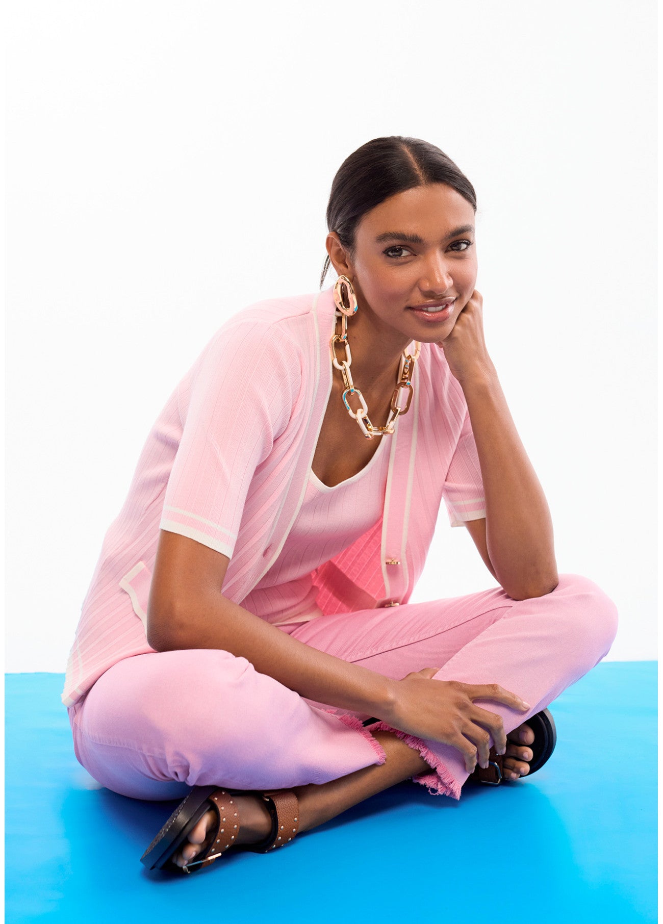 Cathy Pink Cardigan Top