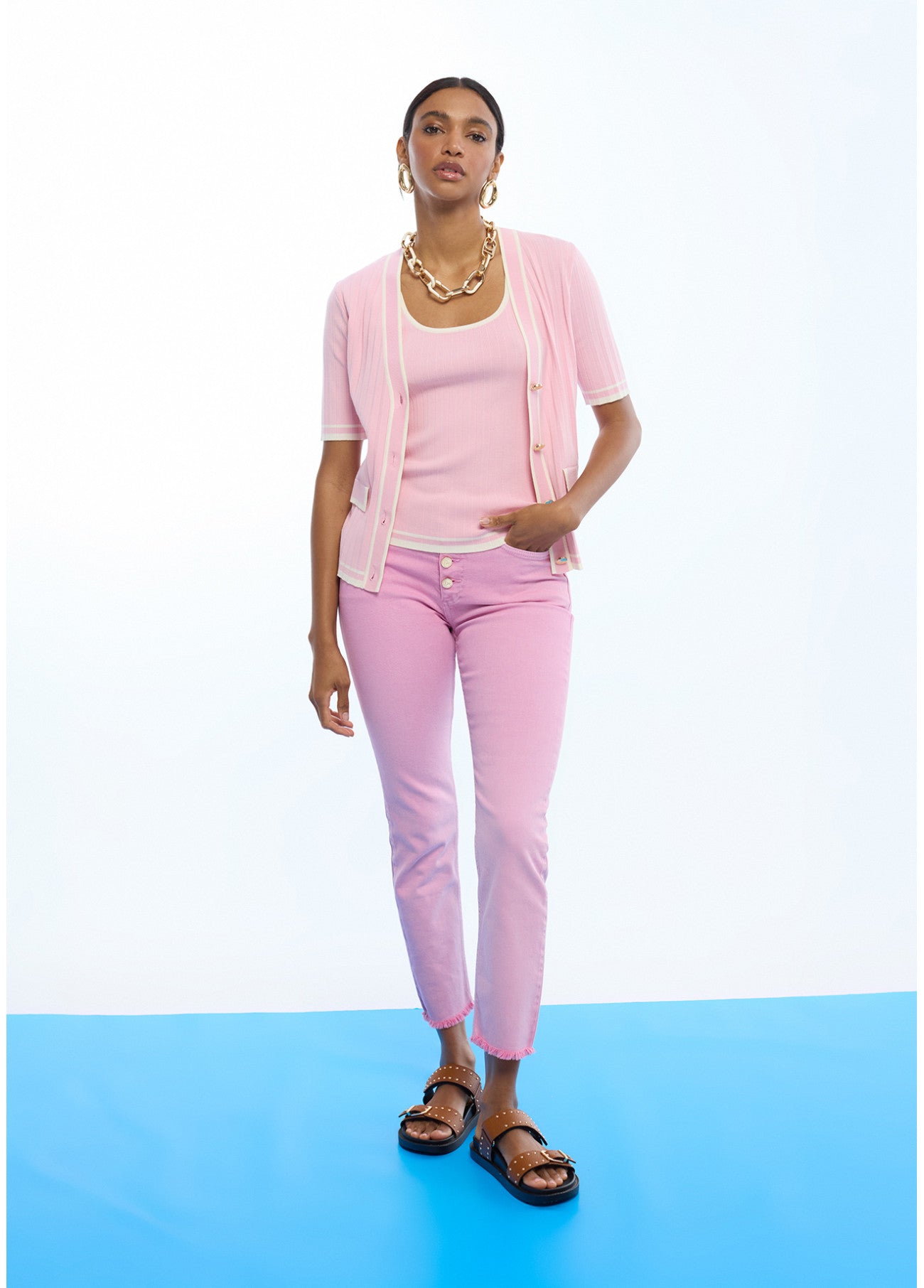 Ciara Pink Knit Top