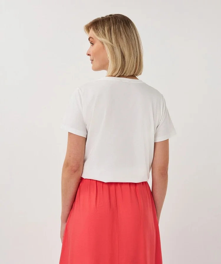 Paris White Red/Leopard Print T-Shirt