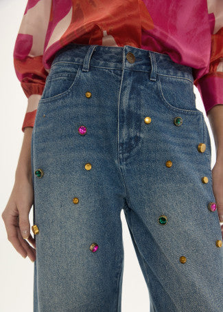 Margot Multi-Colour Studded Blue Jean