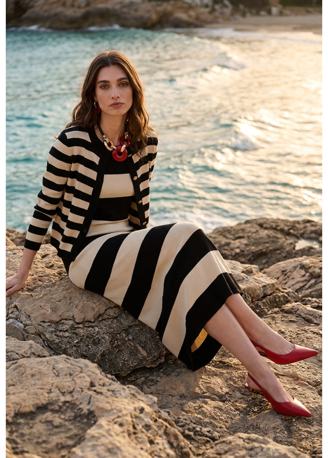 Blair Striped Cardigan