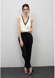 Charlie Ivory V-Neck Top