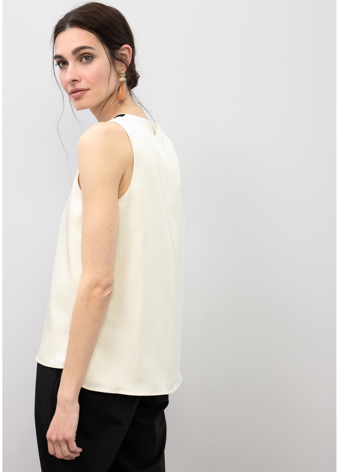 Charlie Ivory V-Neck Top