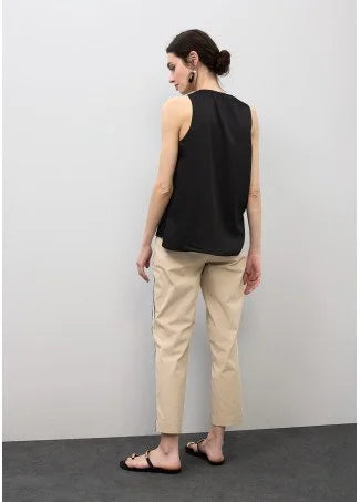 Charlie Black V-Neck Top