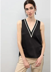 Charlie Black V-Neck Top