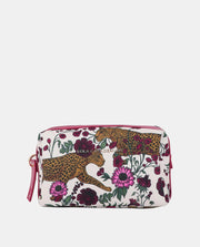 Mila Leopard and Flowers Toiletry Bag