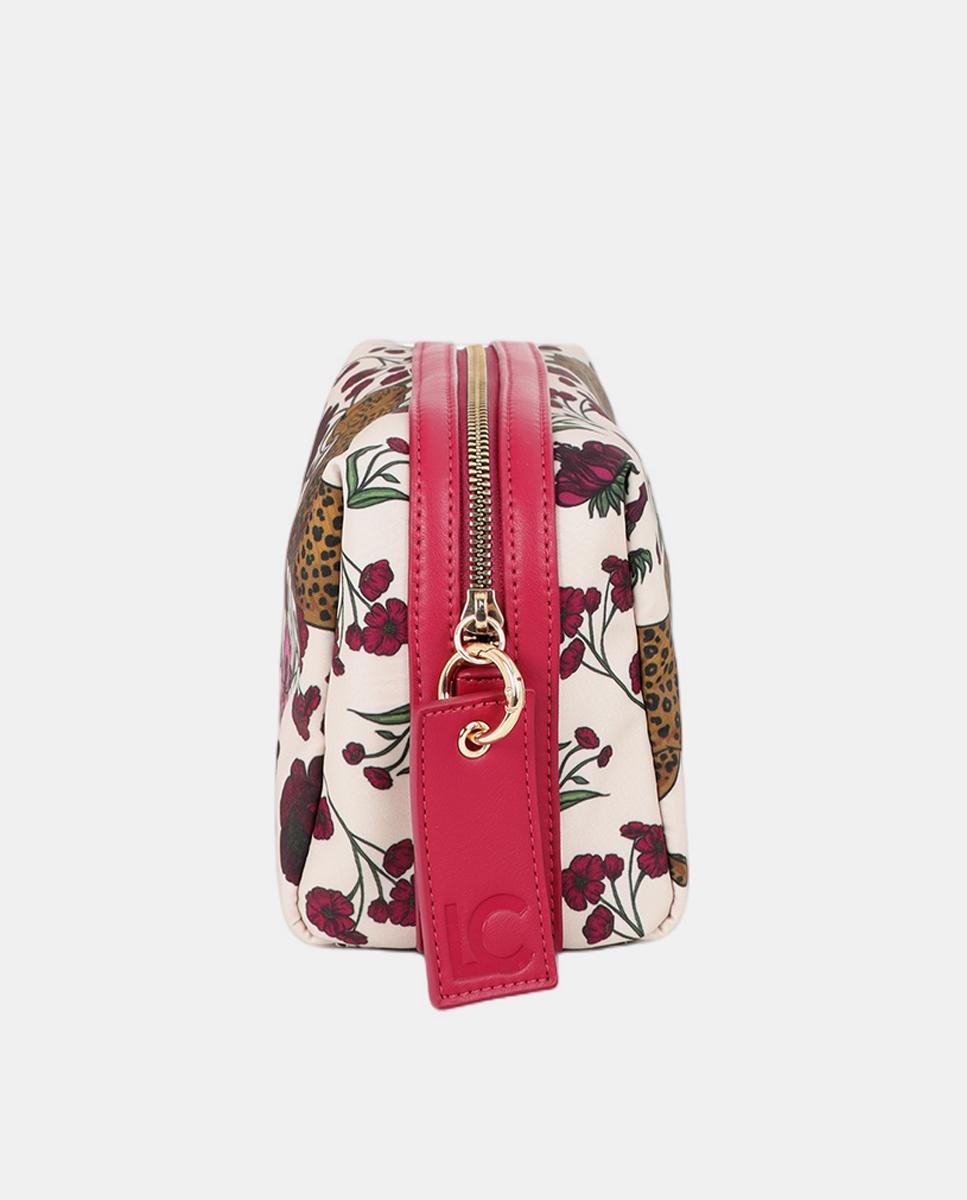Mila Leopard and Flowers Toiletry Bag